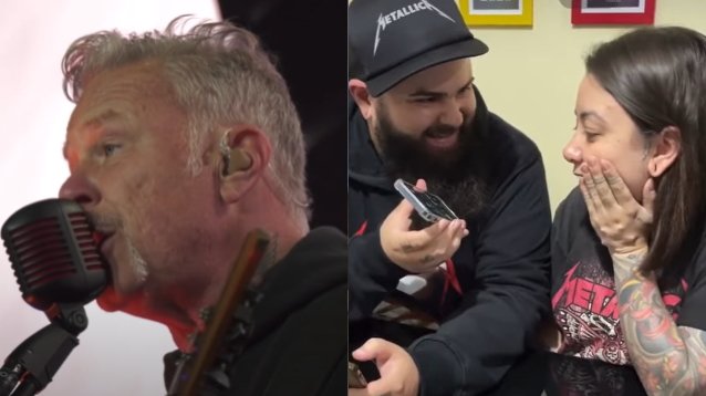 Fan de METALLICA que dio a luz durante el concierto de Curitiba recibe una llamada telefónica de JAMES HETFIELD