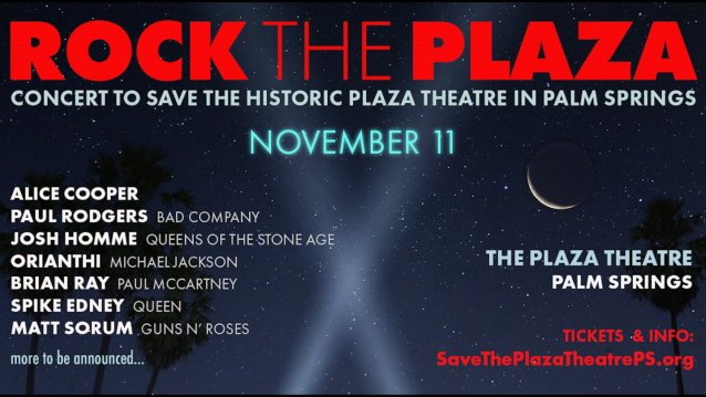 ALICE COOPER, PAUL RODGERS, MATT SORUM y JOSH HOMME actuarán en el concierto de estrellas ‘Rock The Plaza’