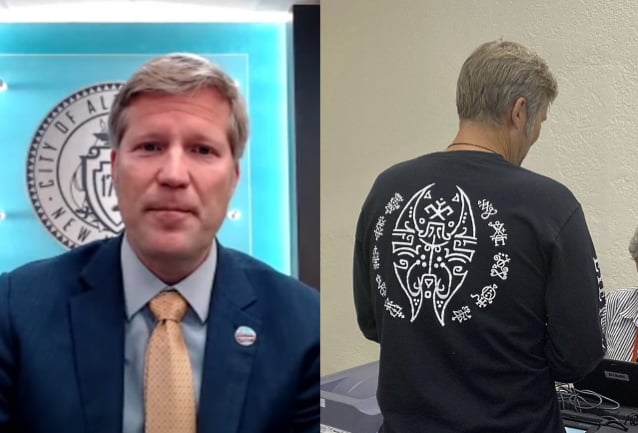 El alcalde metalero de Albuquerque se pone la camiseta de SOULFLY mientras vota