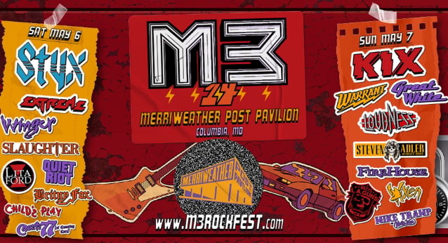 STYX, KIX, EXTREME, WARRANT y GREAT WHITE entre las bandas confirmadas para el M3 ROCK FESTIVAL 2023